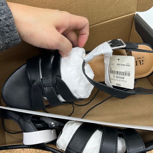 a.n.a Womens Billie Heeled Sandals Black Color Size 11M - Picture 15 of 15